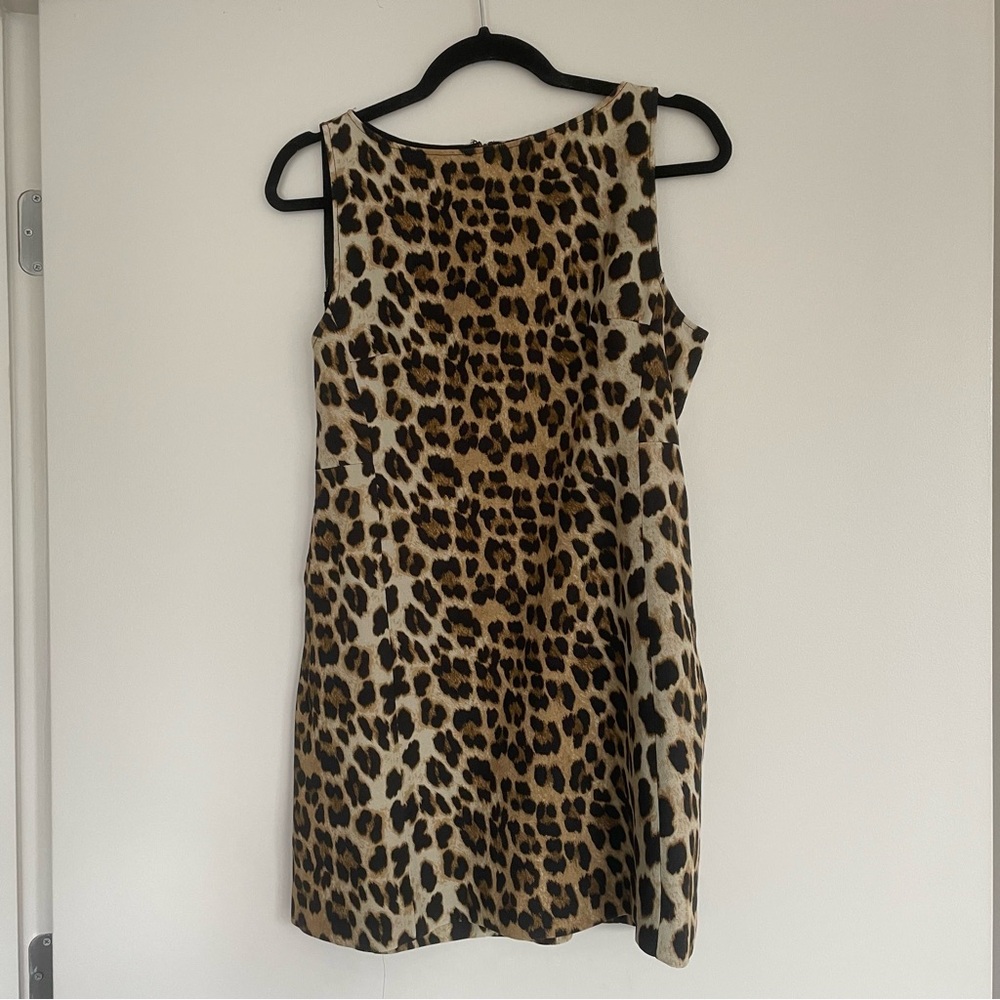 Leopard Print Sleeveless Mini Dress